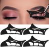 4PCS Reusable Eyeshadow Stencil Tool for Eyes, Cat Eyeliner Stencil Guide Eyeshadow Shield Eyeliner Wing Eyeshadow Makeup Hooded Eye Patches Auxiliary Tool,Black view 1
