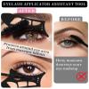 4PCS Reusable Eyeshadow Stencil Tool for Eyes, Cat Eyeliner Stencil Guide Eyeshadow Shield Eyeliner Wing Eyeshadow Makeup Hooded Eye Patches Auxiliary Tool,Black view 4