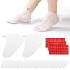300 PCS Disposable Plastic Foot Covers, Moisturizing Socks for Paraffin Baths, Spa, Pedicure, and Cracked Heel Repair, Clear Foot Mask with Stickers view 1