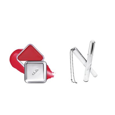 CLIO Essential Lip & Cheek Tap + Sillicone Lip Brush Bundle, 06 Apple Garden