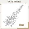 Silver Wedding Hair Comb With Crystal Flower Headpiece, 28 X 9.5 Cm, Alloy Design, Perfect For Bridal Or Party view 3