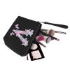 Wdktrgetd Bridesmaid Proposal Gift Initial Makeup Bag with Vegan Leather, Waterproof Design & Easy-to-Clean Surface Black V view 4