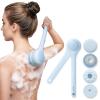 Oh,XIYU. Electric Body Brush Back Scrubber for Shower, Waterproof Long Dual Handle Power Body Scrubber with 3 Heads, Rechargeable Bath Brush & 2 Speeds, for Cleansing, Exfoliating and Massaging Skin view 1