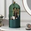 360 Rotating Makeup Brush Holder,Concealed Toothbrush Holder with Sliding Lid,Dustproof Cosmetic Brush Organizer,Waterproof Tooth Brush Holder for Bathroom Countertop view 1