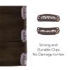 HOTBANANA Clip in Hair Extensions Real Human Hair, 5Pcs 70g 18 Inch Chocolate Brown Mixed Caramel Blonde Balayage Straight Remy Clip in Extensions view 4