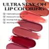 H HEVVY HEVVYMAKEUP Ultra Stay-On Lip Coloring Tint - Vibrant Matte Finish Lip Tint - Long Lasting Airy Weightless Lips with Perfect Fixing - Korean Lip Makeup, Metro Pink, 0.11oz. view 2