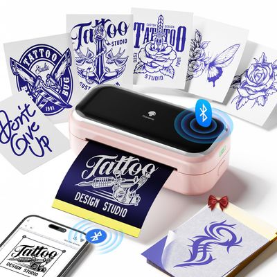 Phomemo TP31 Tattoo Stencil Printer, Mini Temporary Tattoo Maker with 30pcs Transfer Paper,Bluetooth Tattoo Machines Printers for Tattoo Beginners & Artists,DlY,Parties,Gifts,Pink
