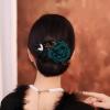 6-Pack Elegant Mesh Floral Hair Bun Makers, Chiffon Rose Styling Tools, Quick Twist Tool for Thick Hair view 2