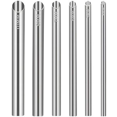 6-Piece Stainless Steel Piercing Receiving Tubes, Mirror-Polished Hollow Guide Set, Multi-Size Transfer Tools For Ear & Nose Piercing Professionals