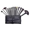 24PCs Full Face Professional Vegan Makeup Brush Gift Set Wooden Handle Cosmetics Brushes Face Eye Make up Brushes Kit (Black) view 1