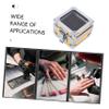 SOESFOUFU Metallic Nail Drill Bits Display Box Jewelry Trinket Box Manicure Supply Storage Case view 2
