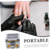 SOESFOUFU Metallic Nail Drill Bits Display Box Jewelry Trinket Box Manicure Supply Storage Case view 4