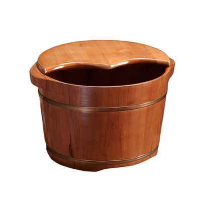 YHdtUO Wood Foot Bath Bucket Wood Bucket for Pedicure, Foot Basin for Adults, Foot Tub for Soaking Feet, Foot Bath Spa Tub, Foot Soak Bucket with Lid Super Easy to use Comfortable an