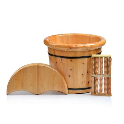 YHdtUO Wood Foot Bath Bucket Adult Footbath, Cedar Foot Bath Barrel, Wooden Foot Washing, Household Foot Bath Barrel, Pedicure Bucket, Healthy Foot Tub, 36 cm Super EAS Star of (Covered)