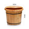 YHdtUO Wood Foot Bath Bucket Adult Footbath, Cedar Foot Bath Barrel, Wooden Foot Washing, Household Foot Bath Barrel, Pedicure Bucket, Healthy Foot Tub, 36 cm Super EAS Star of (Covered) view 3
