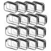 16 Pcs Clear Makeup Bag Bulk Toiletry Bag for Travel, Water-proof PVC Zippered Clear Pouch Cosmetic Makeup Bag Plastic Organizer Case for Vacation Bathroom Travel & Daily Use(Black Medium) view 1