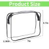 16 Pcs Clear Makeup Bag Bulk Toiletry Bag for Travel, Water-proof PVC Zippered Clear Pouch Cosmetic Makeup Bag Plastic Organizer Case for Vacation Bathroom Travel & Daily Use(Black Medium) view 2