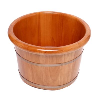 Foot Bath Bucket Wooden Barrel Foot Spa Oak Foot Bath Barrel Footbath Household Foot Bath Barrel Soaking Feet (B 42 * 28 * 25cm)