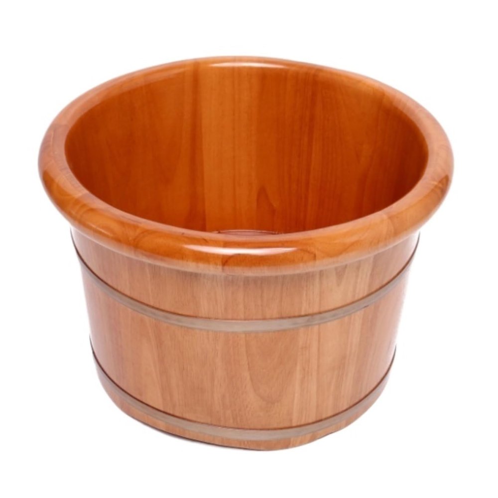 Foot Bath Bucket Wooden Barrel Foot Spa Oak Foot Bath Barrel Footbath Household Foot Bath Barrel Soaking Feet (B 42 * 28 * 25cm)