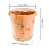 YHdtUO Foot Bath Bucket Wooden Foot Bath Bucket Household Foot Bath Barrel Tub Beauty Salon Foot Bath Basin for Soaking Soaking Feet (Wooden with Massage Roller) view 2