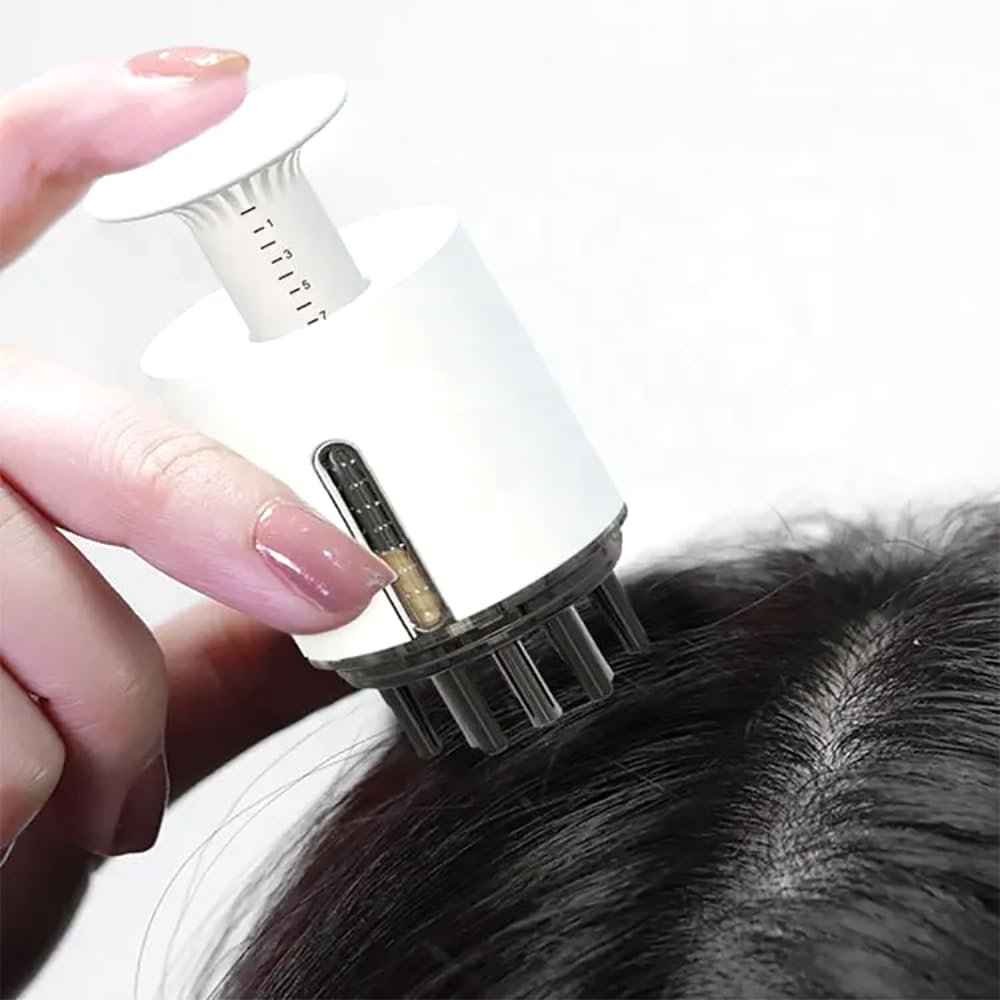 A1DFDFGOQSFG Scalp Care Brush, 1.1 Ounce Scalp Applicator Comb with 8ml Graduated Scale, 6 Discharge Columns/Apply Evenly/Easy to Use and Carry, Suitable for Liquid and Solid, Essence Liquid, Serum