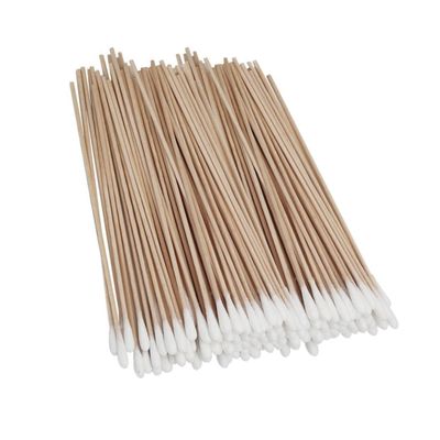 Veemoon 500pcs Long Handle Cotton Swab Cotton Stick Pack Wood Handle for Cleaning and Precision Work