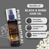 Black and Shine Hair Oil 200ml (Pack of 1) Natural, Non-Sticky & Non-Greasy,Long hair Formula for Men & Women | Daily Use for Hair Shine & Vitality view 4