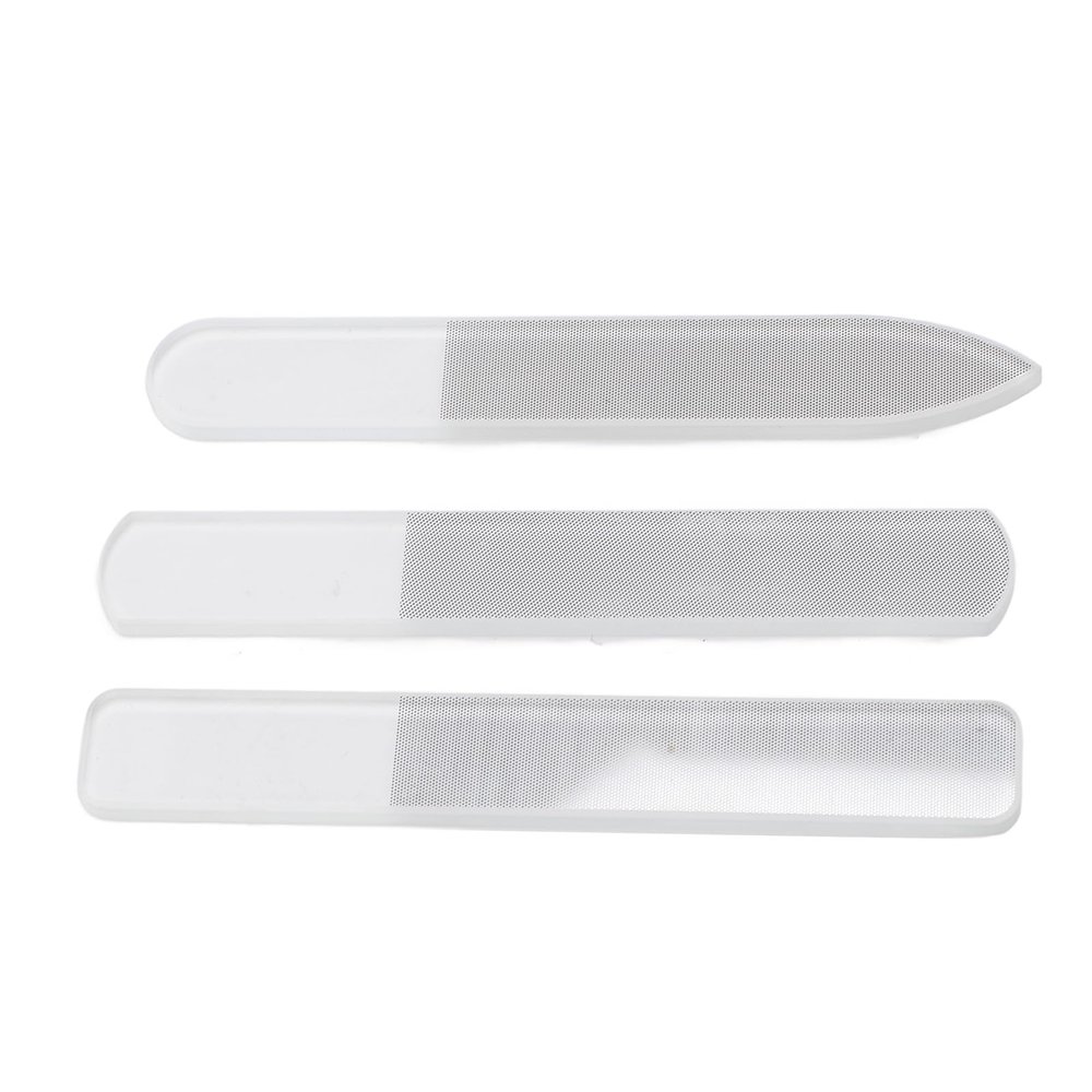 3Pcs Glass Nail Files, Professional Nail File, Glass Nail Buffer Shiner with Storage Case, Manicure Nail Care for Women Girls