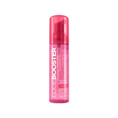 Style Factor EDGE BOOSTER Extra Strength Setting Mousse Travel Size  Frizz Control, Extra Volume, and Conditioning  2.5oz Pink Beryl Mousse for Curly Hair