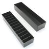 Laube Mini Blade Case Organizer for Clipper Blades - Professional 12 Slot Clipper Blade Caddy (9.25" x 2.25" x 2.25") - Detachable Snap On Lid- Made in The USA - Black - 2 Pack view 1