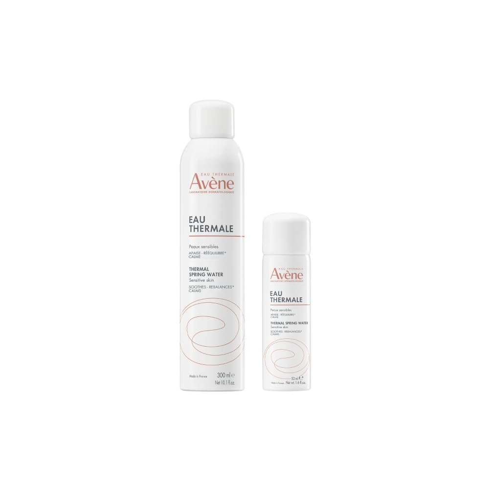 Avne Thermal Spring Water, Soothing Calming Facial Mist Spray for Sensitive Skin, 10.1 Oz and 1.6 Oz