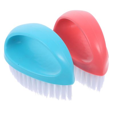 SOESFOUFU 2pcs Nail Cleaning Manicure Brushes for Nail Dust Removal Ergonomic Design for Comfortable to Hold Travel-friendly Nordic