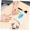 SOESFOUFU 2pcs Nail Cleaning Manicure Brushes for Nail Dust Removal Ergonomic Design for Comfortable to Hold Travel-friendly Nordic view 3