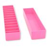 Laube Wide Mini Blade Case Organizer for Clipper Blades - Professional 12 Slot Clipper Blade Caddy - Detachable Snap On Lid- Made in The USA - Pink - 3 Pack view 1
