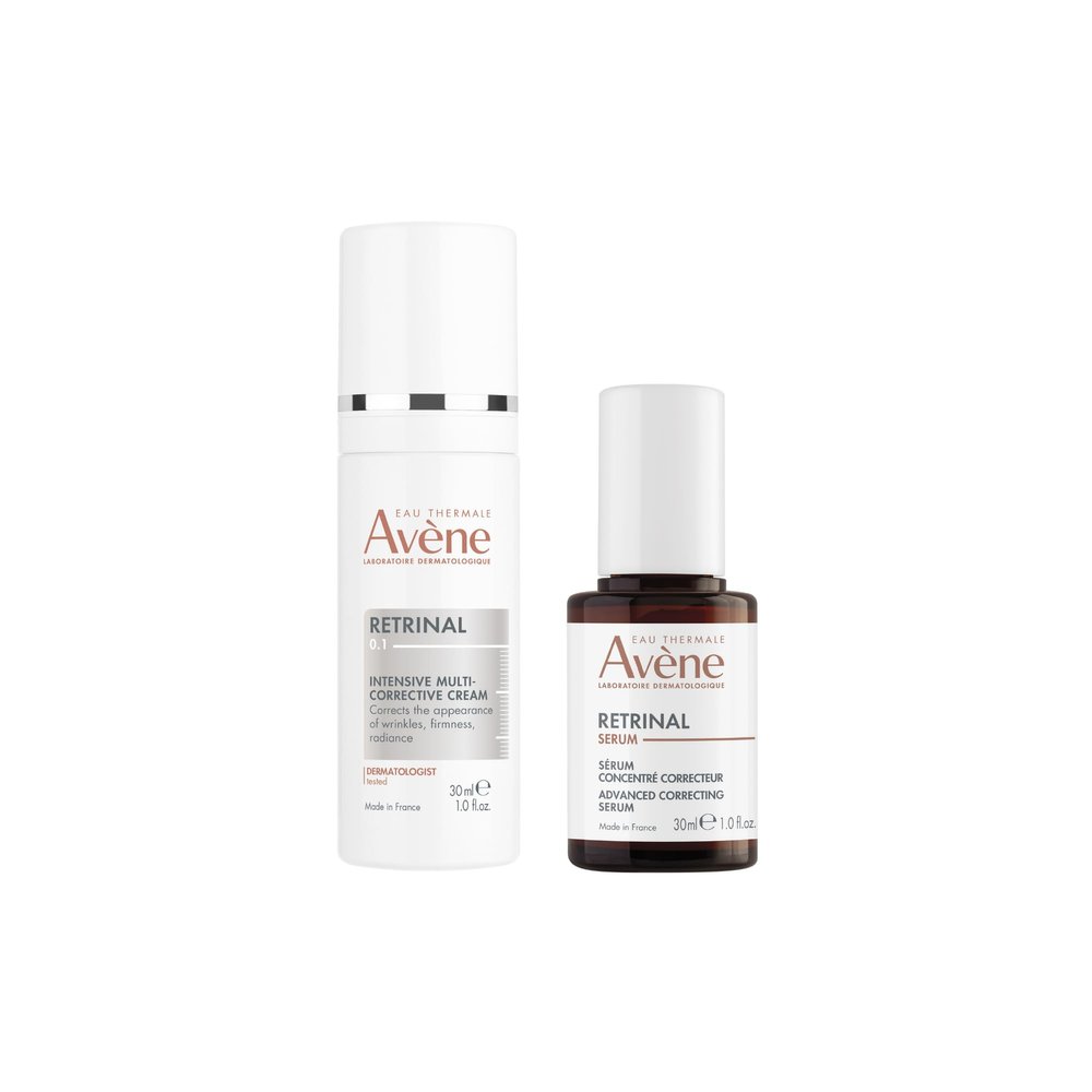Avne RetrinAL Advanced Correcting Serum, & RetrinAL 0.1 Intensive Cream firm, plump and renew skin & Helps Reduce Signs of Aging, Anti-Aging