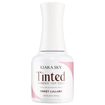 KIARA SKY Tinted Rubber Top Coat 0.5 oz | 2-in-1 Rubber Base & Top Coat - No Wipe Finish | Sweet Lullaby