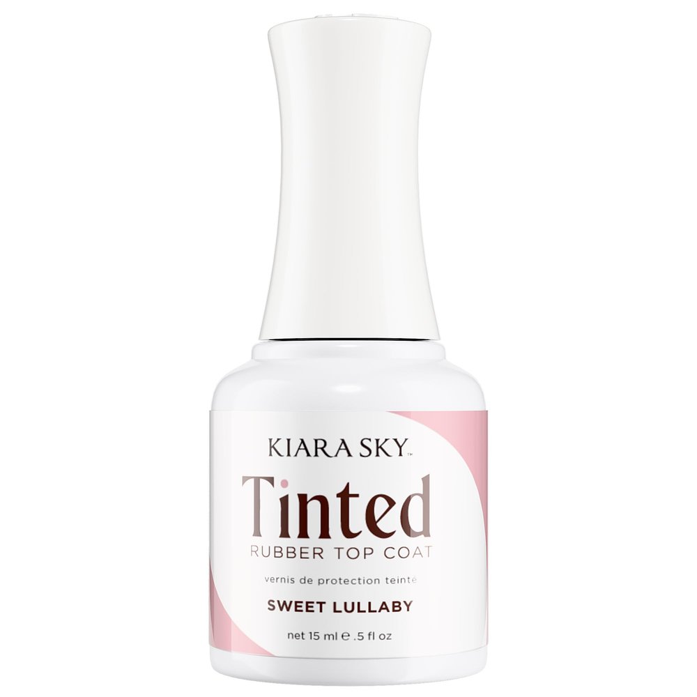 KIARA SKY Tinted Rubber Top Coat 0.5 oz | 2-in-1 Rubber Base & Top Coat - No Wipe Finish | Sweet Lullaby