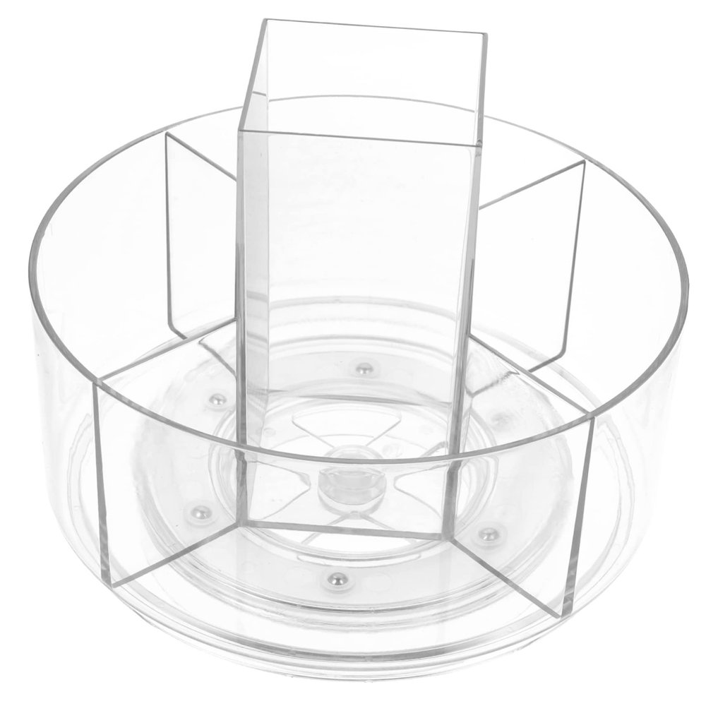 Garneck Rose Gold Makeup Organizer 360 Degree Rotatable Cosmetics Rack Storage Box