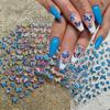 4Sheets Butterfly Nail Art Stickers 5D Embossed Self Adhesive Nail Decals Colorful Blue Pink Butterflies Nail Designs Sticker Spring Summer Nail Art Supplies for Women Girls DIY Manicure Accessories view 1