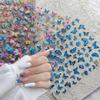 4Sheets Butterfly Nail Art Stickers 5D Embossed Self Adhesive Nail Decals Colorful Blue Pink Butterflies Nail Designs Sticker Spring Summer Nail Art Supplies for Women Girls DIY Manicure Accessories view 2
