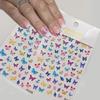 4Sheets Butterfly Nail Art Stickers 5D Embossed Self Adhesive Nail Decals Colorful Blue Pink Butterflies Nail Designs Sticker Spring Summer Nail Art Supplies for Women Girls DIY Manicure Accessories view 4
