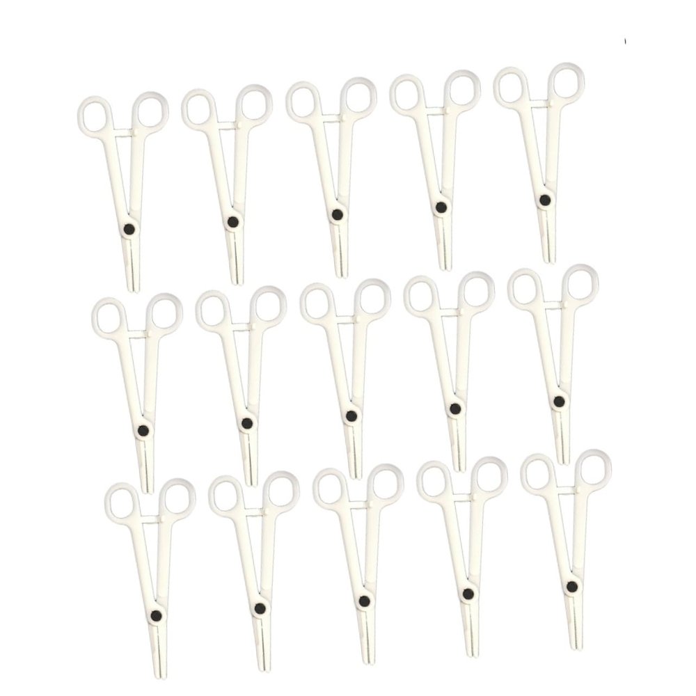 Didiseaon 15pcs Plastic Piercing Pliers Disposable Body Piercing Clamps Professional Grabber Tool Tools for Tongue Belly Eyebrows Lip Nose