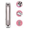 Nail Clippers Kit Nail Clipper Set for Women, 6 Pieces Stainless Steel Manicure Kit with Splash Proof Nail Clipper, Portable Travel Nail Care Tools with Leather Case Manicure Pedicure Kit(Pink) view 3