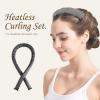 No-Heat Curling Rod Headband Heatless Lazy Hair Curler with Clips & Scrunchies Easy to Use, Portable, for All Hair Types and Overnight curl headband view 2