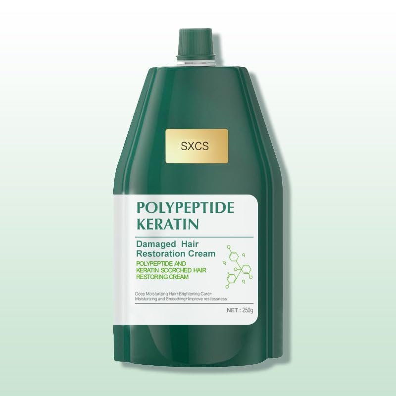 Aocesk Polypeptide Keratin Hydrating Smoothing Hair Damage Repair Cream, Deep Conditioning Hair Mask, Hair Treatment for Lasting Shine and Smoothness for Dry Damaged Hair (1PCS)