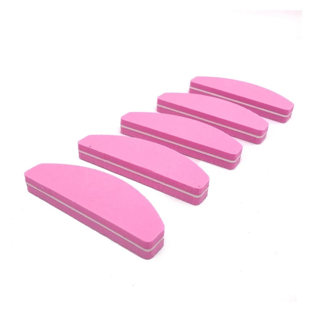 20Pcs/Lot Sponge Nail File 100/180 Sandpaper Colorful Nagel Buffer Tools(Pink)