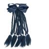 1PCS Colorful Girls Hair Bows - 4'' Braided Twist Tie Wigs for Kids Princess Hair Accessories with Rubber Bands(Purple) view 3