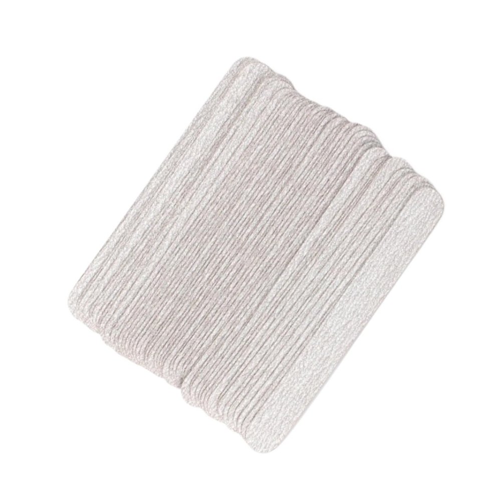 100/200Pcs 13.5CM Replaceable Nail File Self-Adhesive Removable Sandpaper Pads Metal Handle 100/180/240 Emery Board Buffer(100Pcs Pads 100-240)