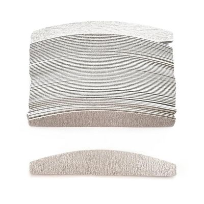 100/50Pcs 100 180 240 Grey Professional Nail Files Manicure Nail Art Files Bulk Removalble Nail Art Files(100 Grit 50Pcs)