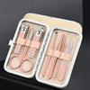 DUYHBAWRS 7pcs Nail Clippers Set Portable Travel Stainless Steel Black Pedicure Scissor Tweezer Manicure Set Kit Nail Tools(White-Dinosaur Doodle4) view 2